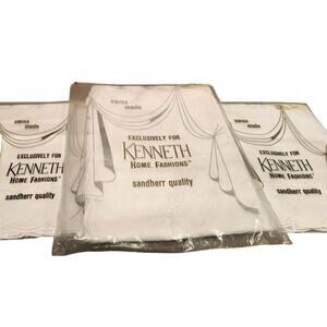 Kenneth Home Fashions Sandherr Swiss Made White Floral Embroidered Curtain Set